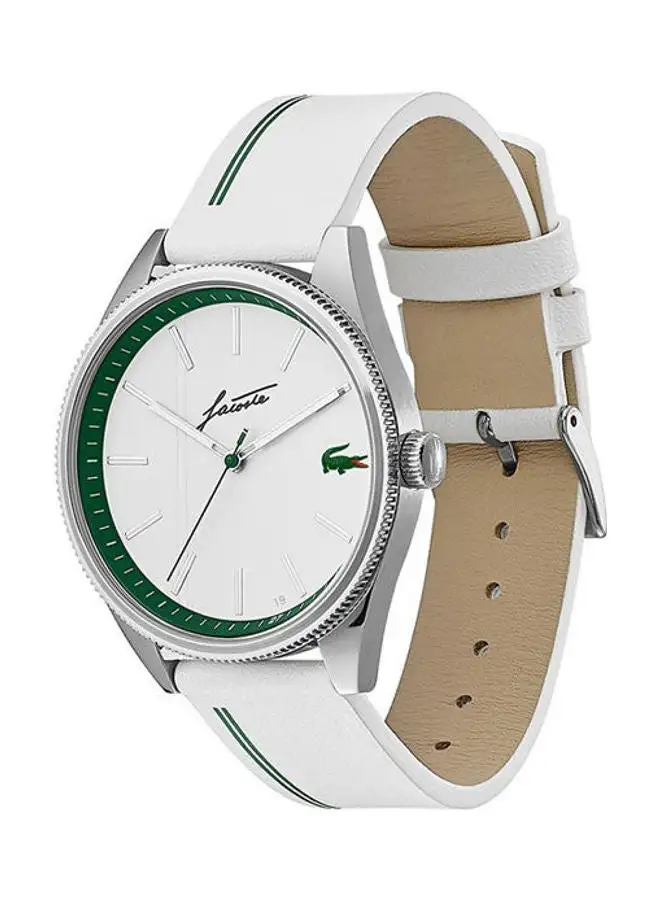 LACOSTE ساعة يد جلد بعقارب طراز 2011050 للرجال