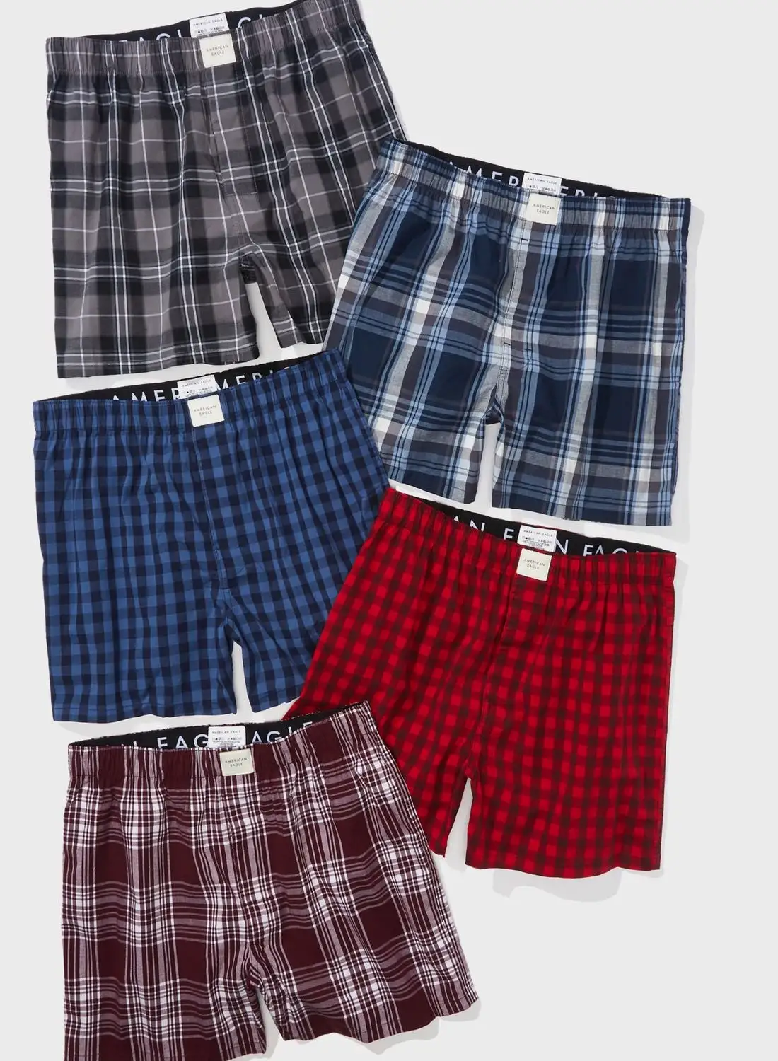 American Eagle 5 Pack Assorted Boxer Shorts