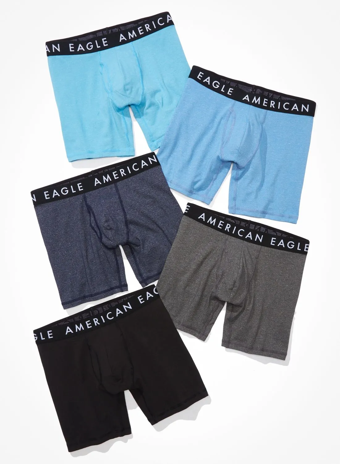 American Eagle 5 Pack Logo Band Trunks