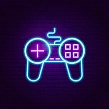 BPA Joystick Neon Light, Video Game, Games Hall, Game Controller, Play Station, Multicolour, LED, 50x40 cm