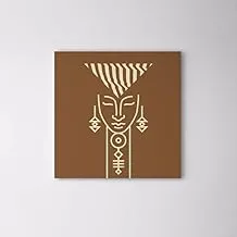 bpa African Motive Symbole Canvas Wall Art Painting Wallart Canvas - 80 X 80 Cm