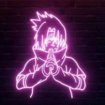 BPA Naruto Neon Light, Japanese Anime, Boy Gifts, Bedroom Decoration, Pink, LED, 90x90 cm