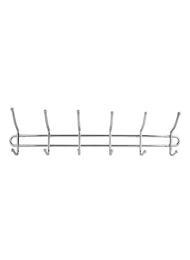 Royalford Metal Hanger 6 Hooks 56x50 cm Silver 50cm