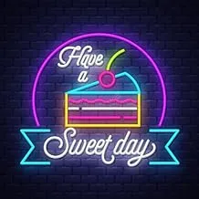 BPA Have a Sweet Day Neon Light, Positive Sentences, Sweet, Multicolour, LED, 90x90 cm