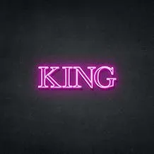 BPA King Neon Light, Boys Room, Games Station, prince, Pink, LED, 40x20 cm