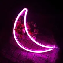 BPA Moon, Neon Light, Ramadan, Muslim, Eid, Pink, LED, 30x30 cm