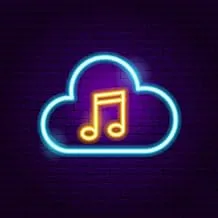 BPA Cloud with Musical Note Neon Light, Kids Room, Studio Décor, Multicolour, LED, 40x20 cm