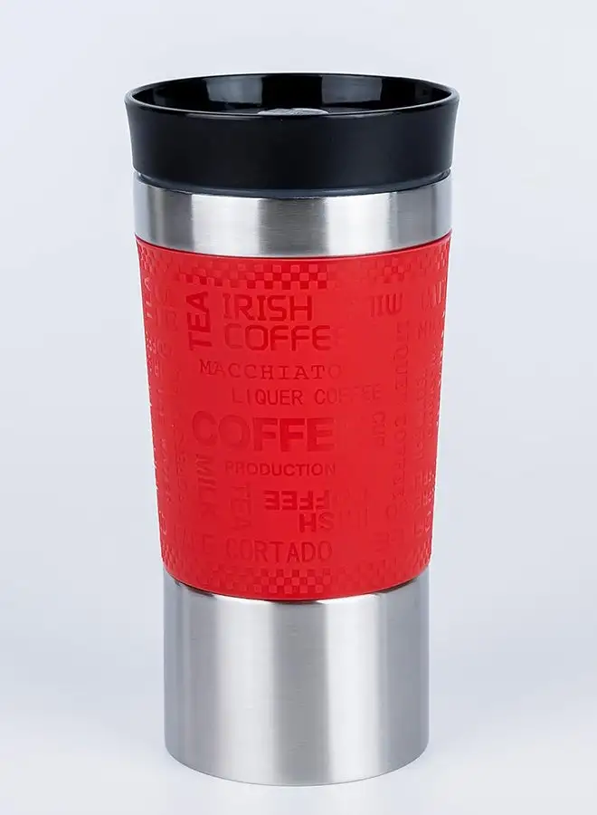 Nessan Nessan Tumbler Stainless Steel Vacuum Insulated Travel Mug Water Coffee Cup for Home Office Outdoor Works Great for Ice Drinks and Hot Beverage (450ml, Red)