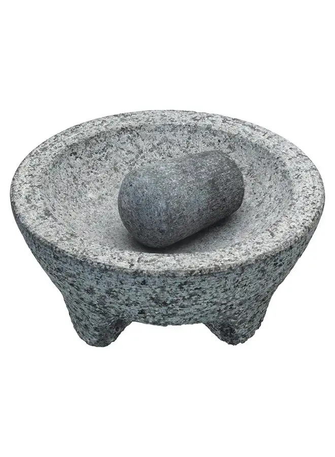 KitchenCraft World Of Flavours Granite Mortar And Pestle 20X10Cm Sleeved