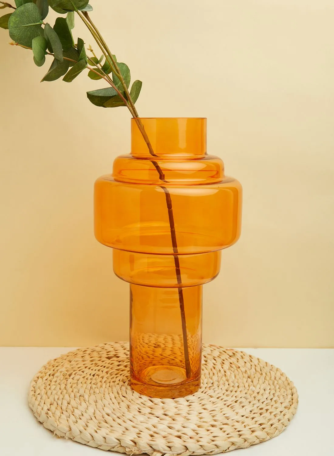 Premier Cayden Large Orange Glass Vase