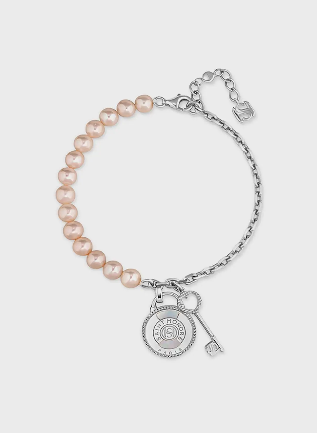 Saint Honore Paris Frewater Pearls & Cablechain Bracelet