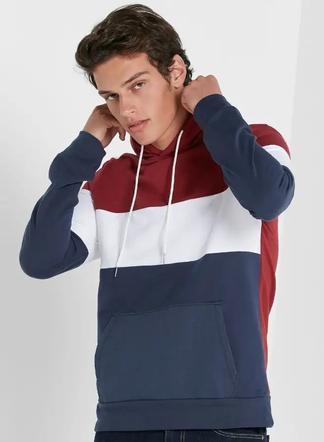 Seventy Five Front Pouch Pocket Detail Hoodie Multicolor