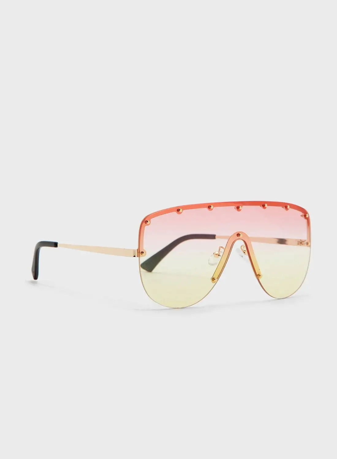 ELLA Oversized Stud Detail Sunglasses