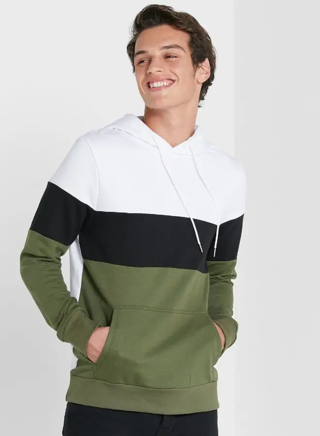 Seventy Five Front Pouch Pocket Detail Hoodie Multicolor