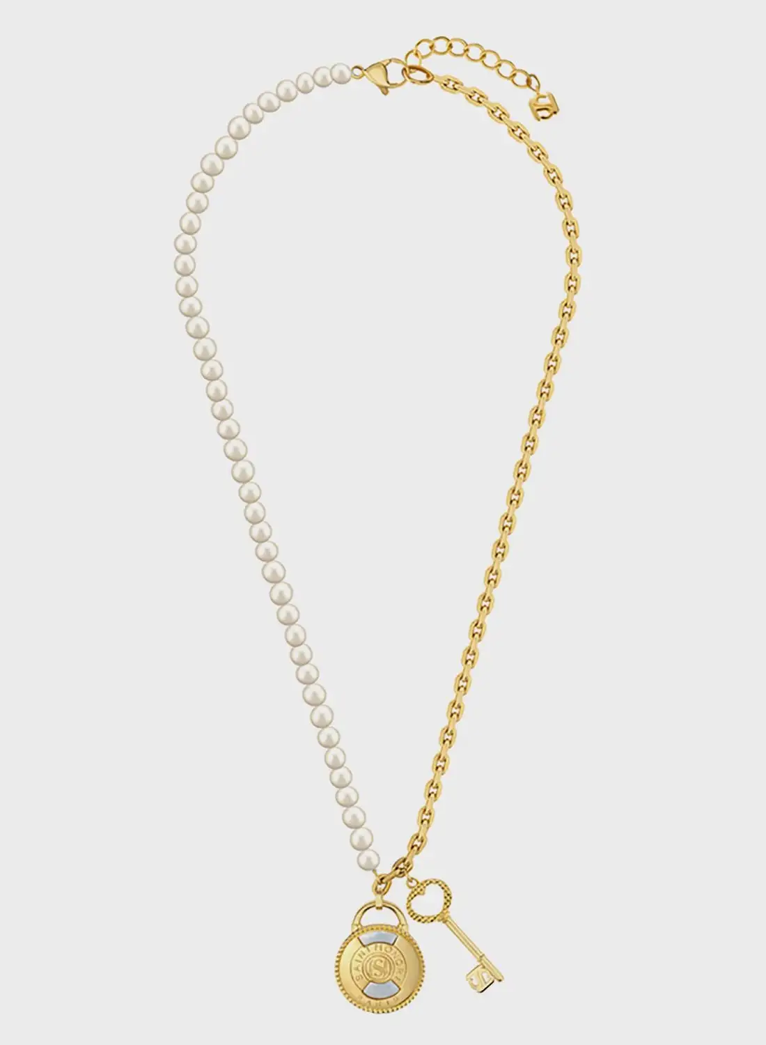 Saint Honore Paris Frewater Pearls & Cablechain Necklace