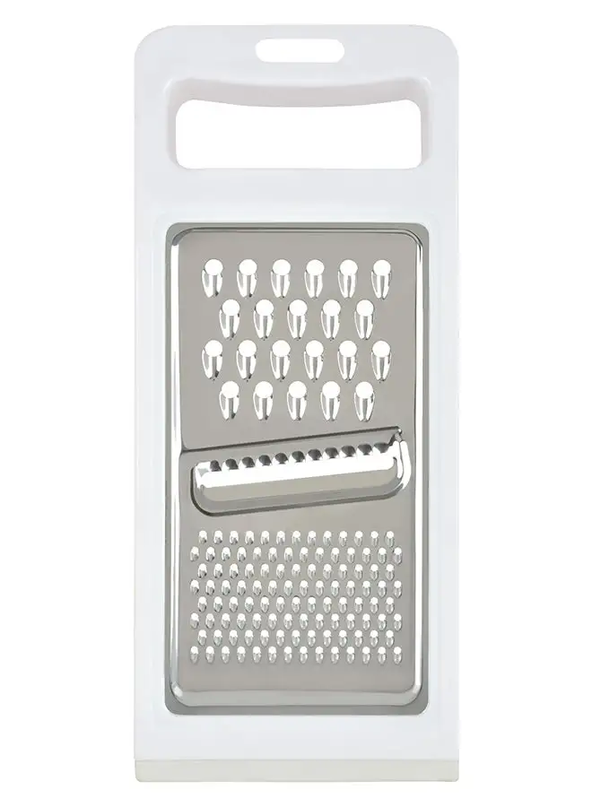 Prestige 3-Way Flat Grater Silver/White 5x5x4cm