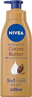 NIVEA Body Lotion Dry Skin, Cocoa Butter Vitamin E, 400ml