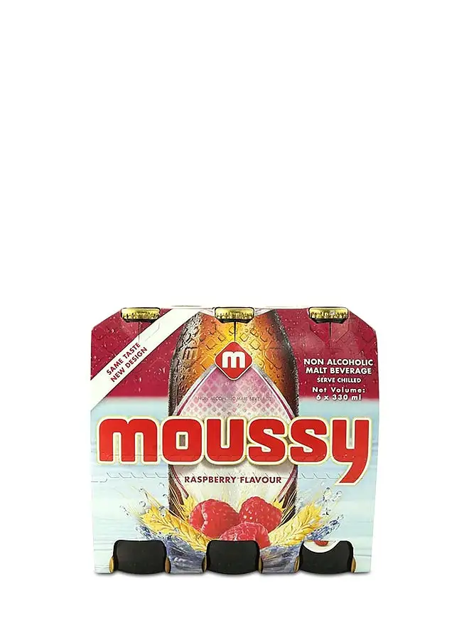 Moussy Raspberry Flavour Drink 330ml Pack of 6