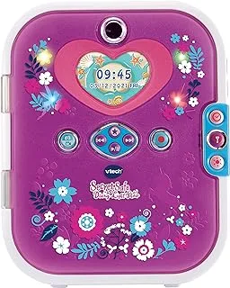 VTech Purple Secret Safe Diary Light Show ، مذكرات الفتيات التفاعلية ، مذكرات سرية للفتيات مع التعرف على الوجه ، صور والمزيد ، هدايا للفتيات مع الألعاب ، الأعمار من 5 ، 6 ، 7 سنوات