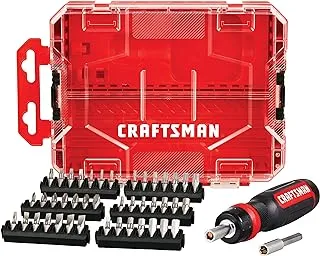 CRAFTSMAN RATCHETING SCREWDRIVER ، 44 قطعة (CMHT68017) ، أحمر