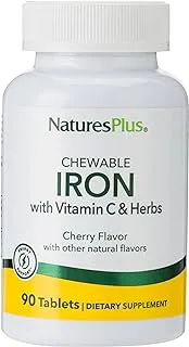 Nature's Plus Chewable Iron W/Vitamin C & Herbs 90 Tablets