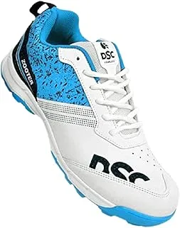 DSC Zooter Cricket Shoe For Men And Boys, Size-12 UK (White-Blue), DCSZ-12