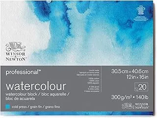 Winsor & Newton Professional Watercolour Paper Block, Cold Press, 12