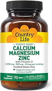 Country Life Calcium Magnesium Zinc Tablets 90's