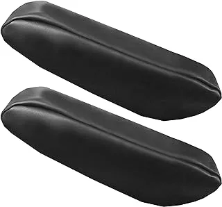 FH Group Premium Faux Leather Black Armrest Cover Semi-Universal Fit, One Pair, Set of 2 Black