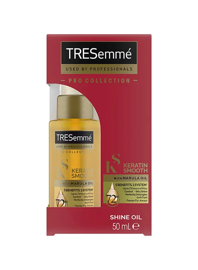 Tresemme Keratin Smooth Hair Oil 5 Smoothing Benefits In 1 System With Marula Oil For Soft And Smooth Hair Keratin 50ml