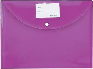 Atlas AS-F1003P Document Bag with Card and Button, Purple