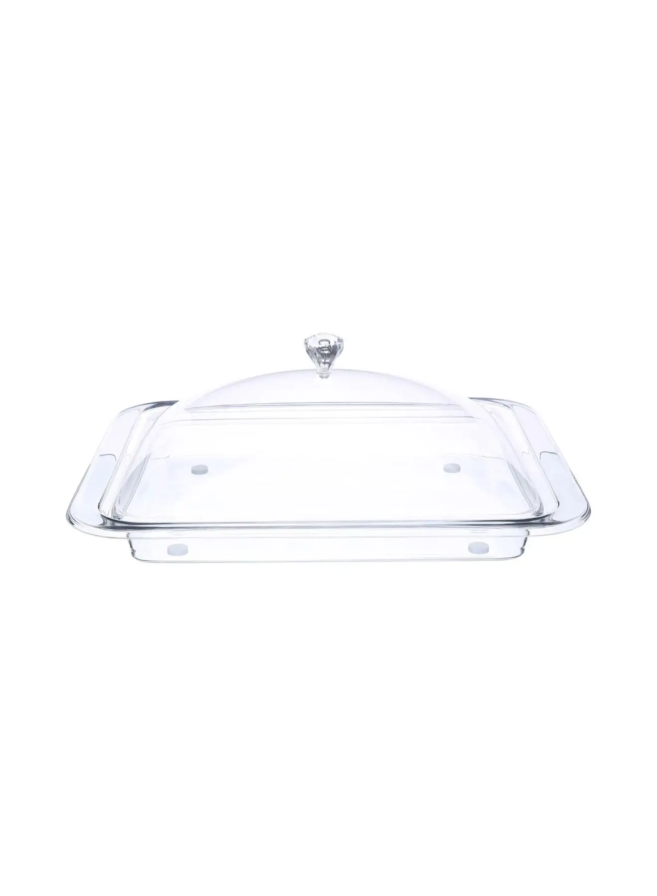 AZAD Rectangular Cheese Dome Large Clear 25.5cm