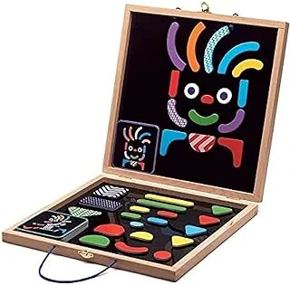 Djeco Wooden Magnetic Geocharacter Novelty, 35-Pieces