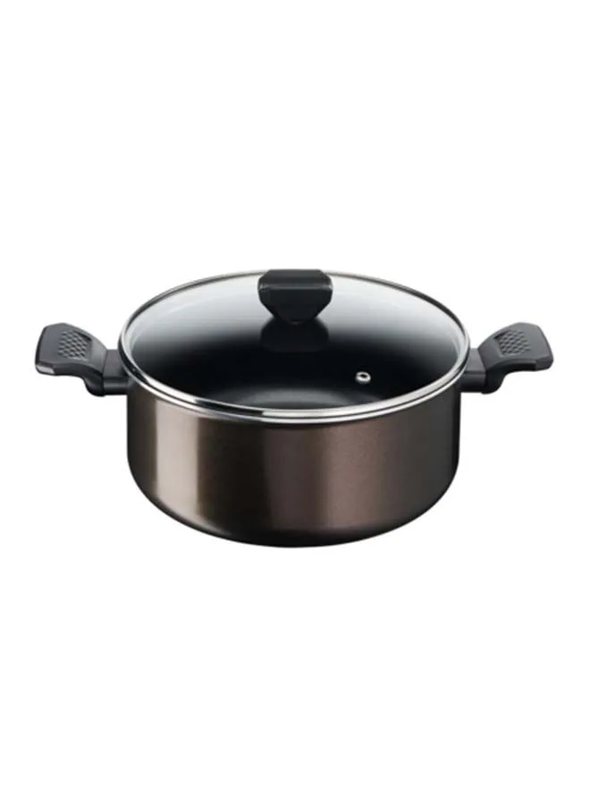 Tefal Aluminium Non Stick G6 Easy Cook N Clean Stewpot With Glass Lid Black 24cm