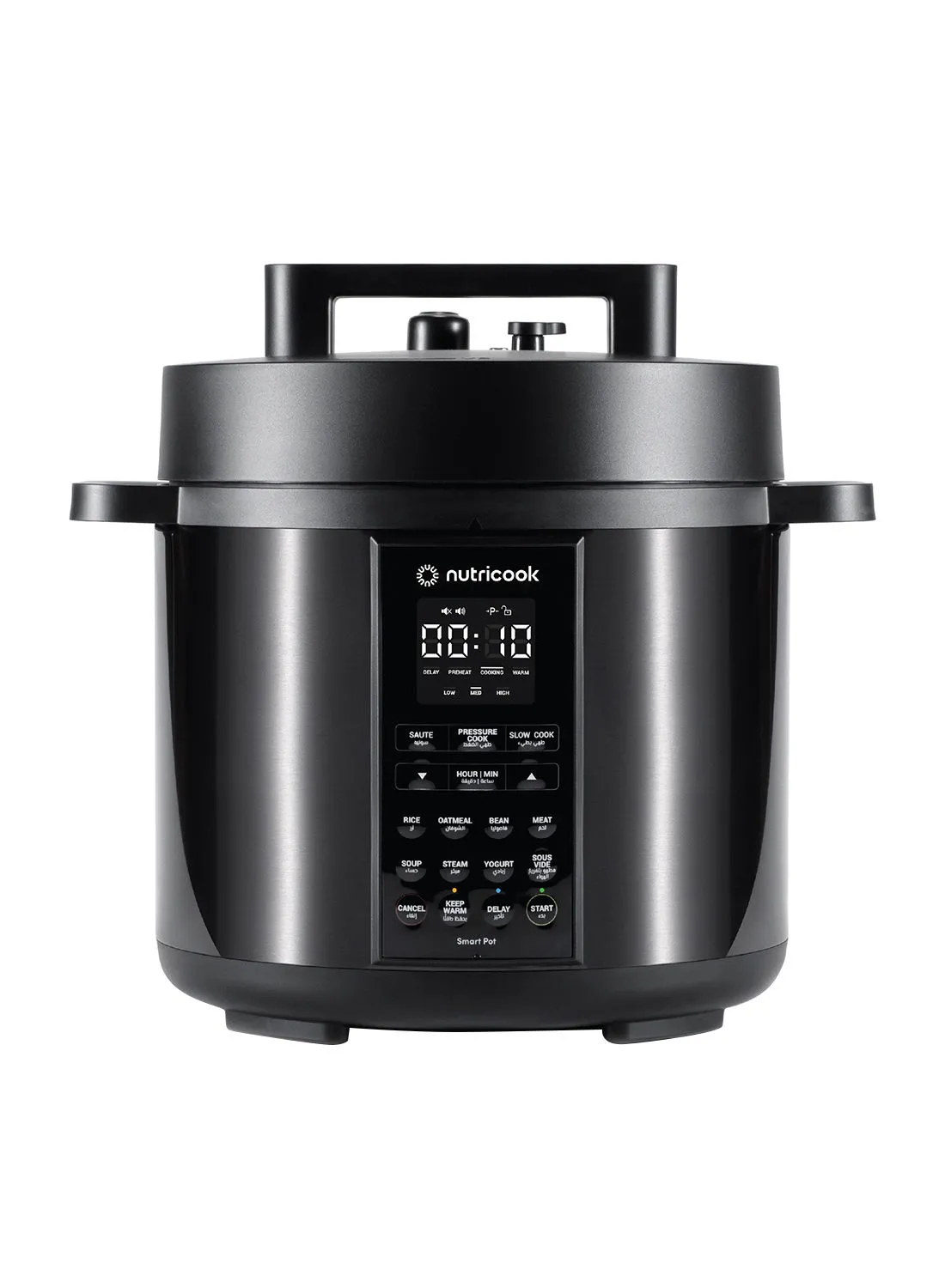 nutricook Stainless Steel Smart Pot 2 Pressure Cooker 8 L 1200 W SP208K Black