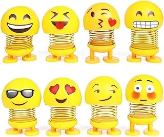 Sulfar Samdone spring Emoji Shaking Head Dolls Dancing Nodding Toys Theme Party Favors Car Dashboard Table Decoration (1pc Style Random)