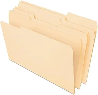 Pendaflex File Folders, Legal Size, Manila, 1/3 Cut, 100/BX (753 1/3)