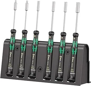 WERA 2069/6 Screwdriver set and rack for electronic applications, 6 pieces