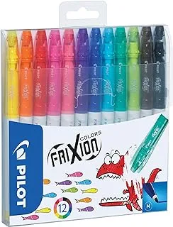 Pilot Frixion Colors Erasable Fibre Tip Colouring Pen - Assorted, Pack of 12…