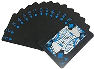 Waterproof Pvc PlayingCards Set, Black Poker Table Cards Classic Magic Tricks Tool, Deck 54Pcs, No