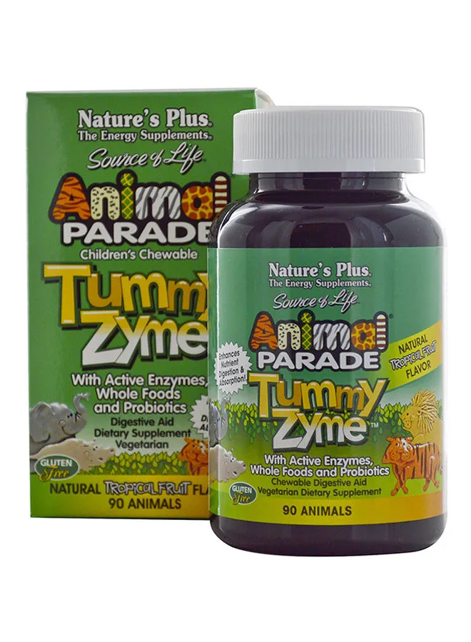 Natures Plus Tropical Fruit Animal Parade Tummy Zyme Digestive