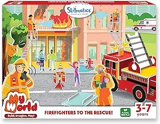 Skillmatics My World : Firefighters To The Rescue! | Stem Building Playset & Learning Toy For Preschool Kids Gifts Ages 3-7