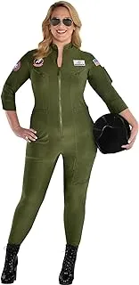 amscan womens Top Gun Maverick: Flight Adult Top Gun Maverick Flight Costume | Medium 6-8 | 1 Pc (pack of 1)