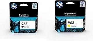 HP 963 Black Original Ink Cartridge [3JA26AE] | Works with HP OfficeJet Pro Printers & 963 Yellow Original Ink Cartridge [3JA25AE] | Works with HP OfficeJet Pro Printers