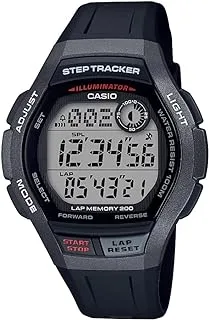 Casio men's ws- 2000h- 1avcf step tracker digital display quartz black/black watch, black/black, One Size