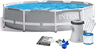 Intex 10Ft X 30In Prism Frame Pool Set, Grey, 26702Uk