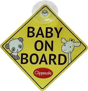 Clippasafe Clippasafe Baby On Board / لافتة أطفال على اللوحة ، 1 ، قطعة من 1