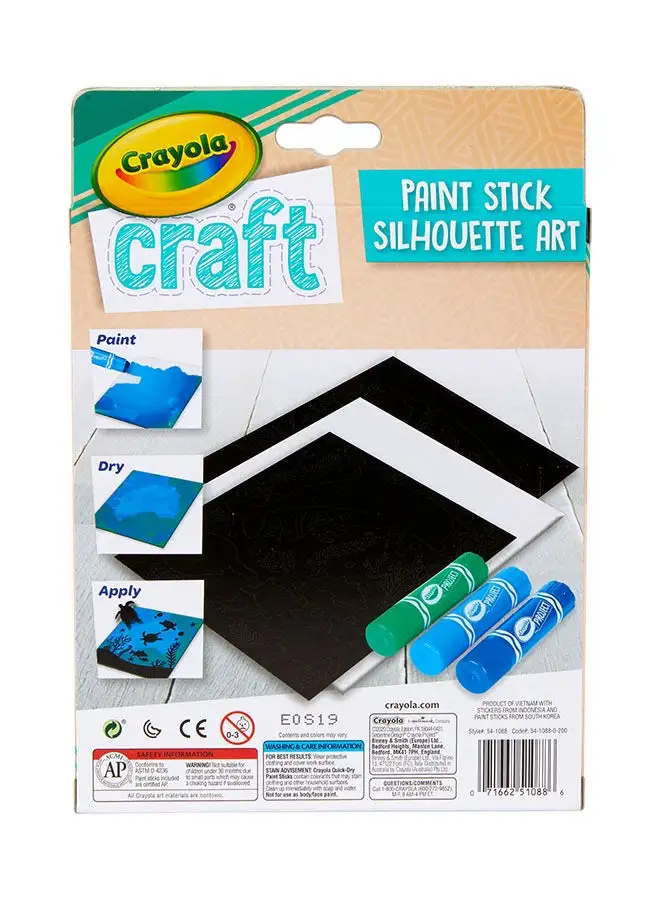 Crayola Crayola Craft, Paint Stick Silhouette Art, Set 3 22.86x2.54x15.88cm