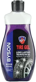 Byson BS550 Black Glossy Dark Shine Tire, Medium