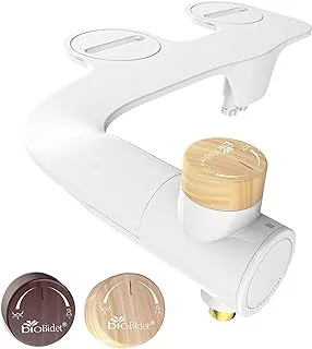 Bio bidet by bemis essential toilet attachment easy to install, brass inlet and internal valve, white